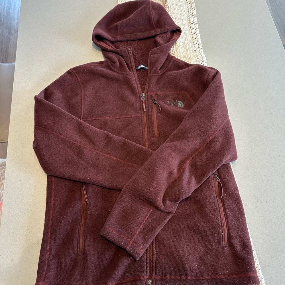 The North Face Men’s Gordon Lyons Fleece Sweater Full Zip Hoodie Size Large Rust
